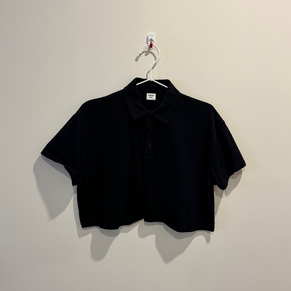 Crop Polo tee
